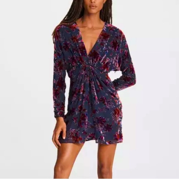 rag & bone Dresses & Skirts - Rag & Bone Eloise Floral Velvet Multicolor Mini Dress 0